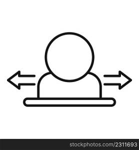 Choose work icon outline vector. Success direction. Team new. Choose work icon outline vector. Success direction