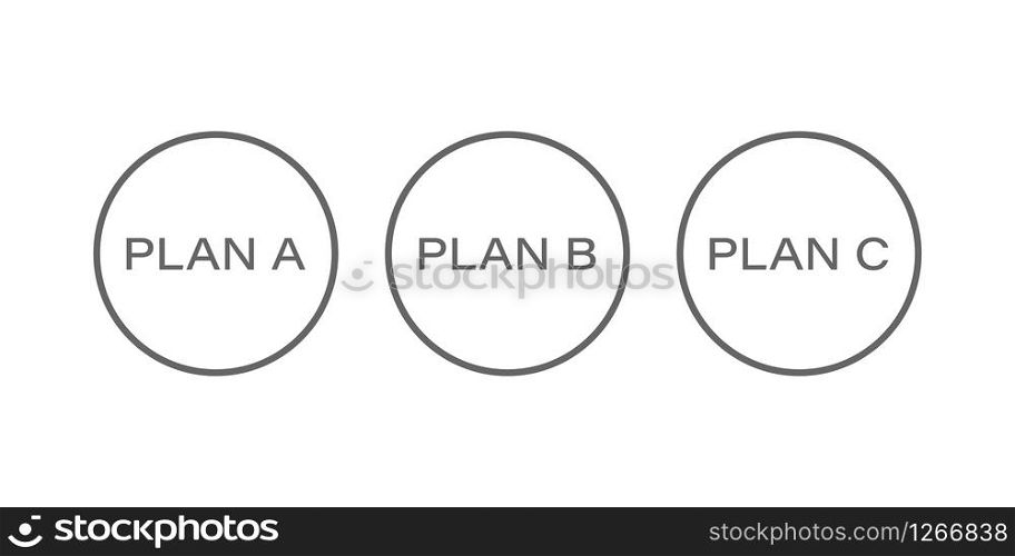 choosing between plans isolated white background vector illustration