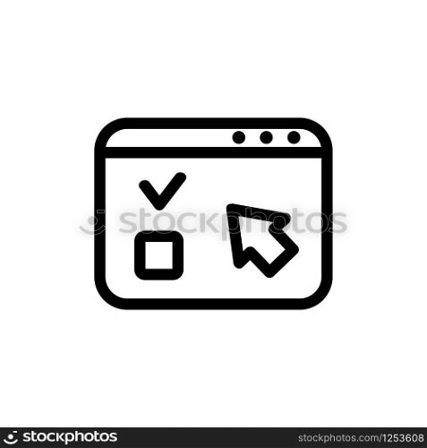 Choosing the answer is the icon vector. Thin line sign. Isolated contour symbol illustration. Choosing the answer is the icon vector. Isolated contour symbol illustration