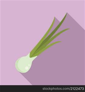Chop chive icon flat vector. Chinese onion. Fresh herb. Chop chive icon flat vector. Chinese onion