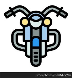 Chopper bike icon. Outline chopper bike vector icon for web design isolated on white background. Chopper bike icon, outline style