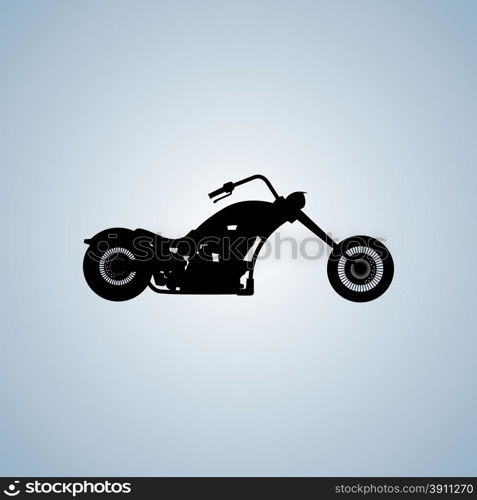 chopper motorcycle. classic chopper motorcycle theme vector art illustration