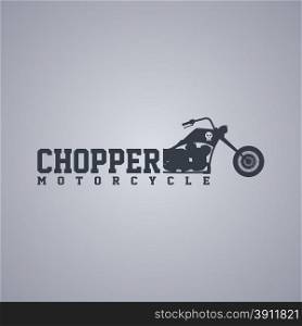 chopper motorcycle. classic chopper motorcycle theme vector art illustration