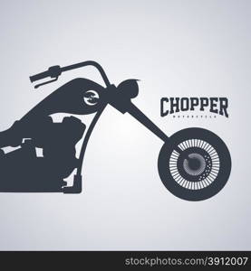 chopper motorcycle. classic chopper motorcycle theme vector art illustration