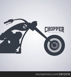 chopper motorcycle. classic chopper motorcycle theme vector art illustration