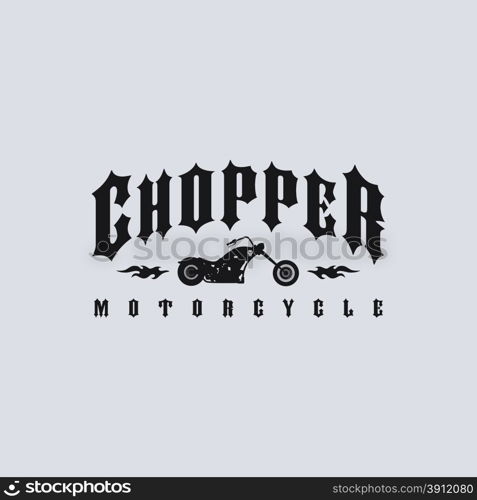 chopper motorcycle. classic chopper motorcycle theme vector art illustration