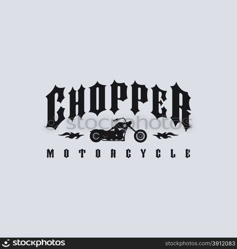 chopper motorcycle. classic chopper motorcycle theme vector art illustration