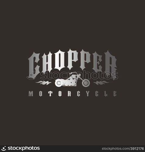 chopper motorcycle. classic chopper motorcycle theme vector art illustration