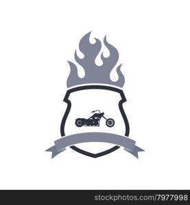 chopper motorcycle. classic chopper motorcycle theme vector art illustration