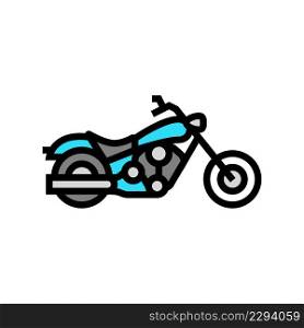 chopper motorcycle color icon vector. chopper motorcycle sign. isolated symbol illustration. chopper motorcycle color icon vector illustration