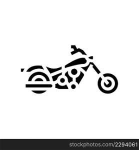 chopper motorcycle glyph icon vector. chopper motorcycle sign. isolated contour symbol black illustration. chopper motorcycle glyph icon vector illustration