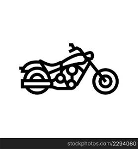 chopper motorcycle line icon vector. chopper motorcycle sign. isolated contour symbol black illustration. chopper motorcycle line icon vector illustration