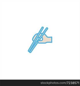 chopstick icon flat vector logo design trendy illustration signage symbol graphic simple