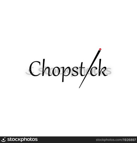 Chopstick icon logo vector design