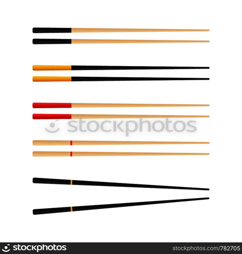 Chopsticks holding sushi roll. concept of snack, sushi, exotic nutrition, sushi restaurant. Vector illustration.. Chopsticks holding sushi roll. concept of snack, sushi, exotic nutrition, sushi restaurant. Vector stock illustration.