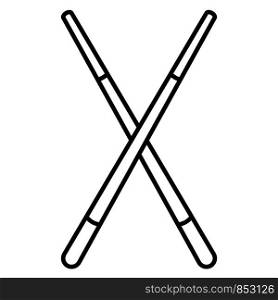 Chopsticks icon. Outline chopsticks vector icon for web design isolated on white background. Chopsticks icon, outline style