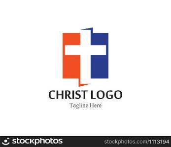 Christ logo or icon template simple creative design