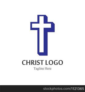 Christ logo template design vector, creative simple icon