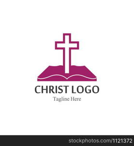 Christ logo template design vector, creative simple icon