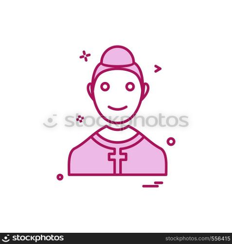 Christian church father pastor priest icon vector design