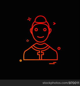 Christian church father pastor priest icon vector design