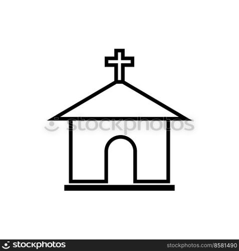 christian church icon vector illustration logo design