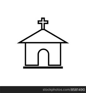 christian church icon vector illustration logo design
