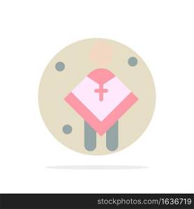 Christian, Church, Male, Man, Preacher Abstract Circle Background Flat color Icon