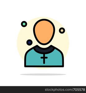 Christian, Church, Male, Man, Preacher Abstract Circle Background Flat color Icon