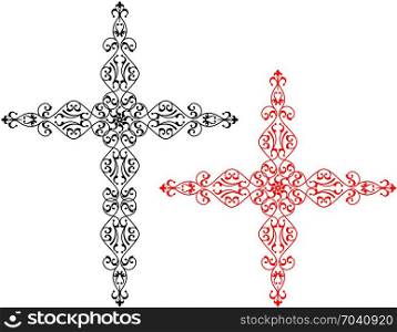 Christian Cross Design, The Symbol Of Christianity Vector Art Illustration