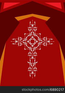 Christian Cross Design Vector Art