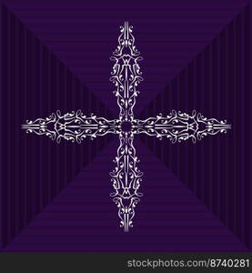 Christian Cross Design Vector Art