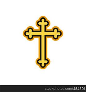 Christian cross flat icon isolated on white background. Christian cross flat icon
