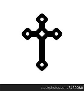 Christian Cross. Halloween spooky v&ire defense cross design vector