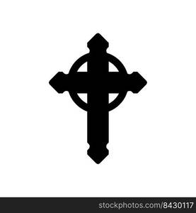 Christian Cross. Halloween spooky v&ire defense cross design vector