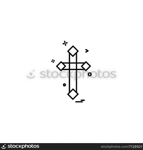 Christian cross icon design vector