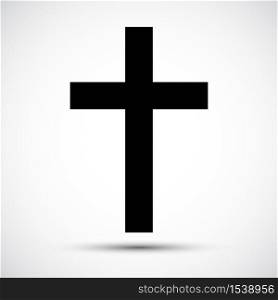 Christian Cross Icon Symbol Sign Isolate on White Background,Vector Illustration EPS.10