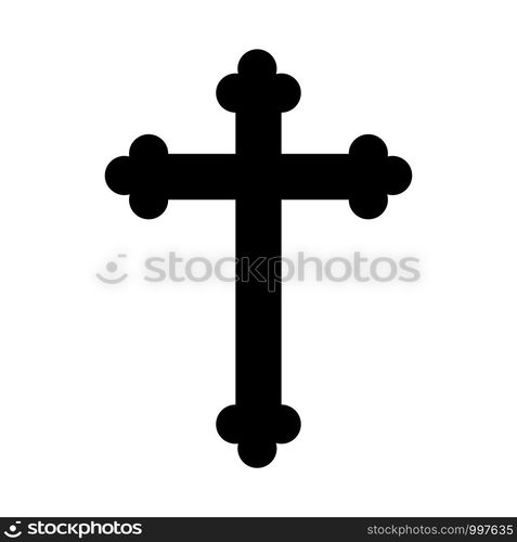 christian cross icon vector design template