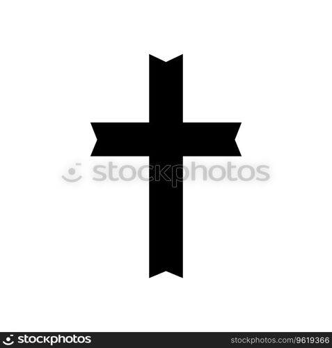 Christian cross icon vector template illustration logo design