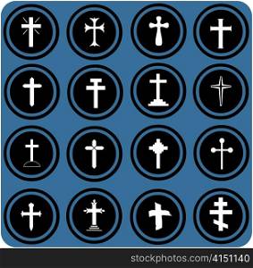 christian crosses icons.