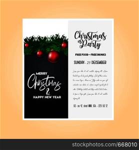 Christmas 2019 Party Poster Template. Vector EPS10 Abstract Template background