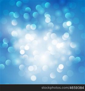 Christmas abstract blue background. Christmas abstract blue background with bokeh light