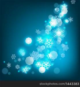 Christmas abstract blue background. vector