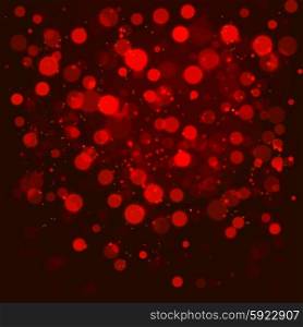 Christmas abstract red background with bokeh light. Christmas abstract background with red bokeh light