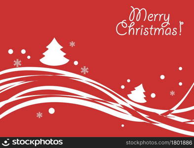 Christmas. Abstract vector illustration. Winter landscape background.
