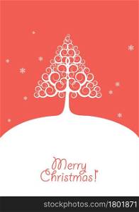 Christmas. Abstract vector vertical illustration. Winter landscape background.