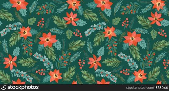 Christmas and Happy New Year seamless pattern. Trendy retro style. Vector design template.. Christmas and Happy New Year seamless pattern. Trendy retro style. Vector design