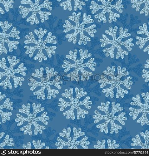 Christmas and Holidays seamless pattern with snowflakes.