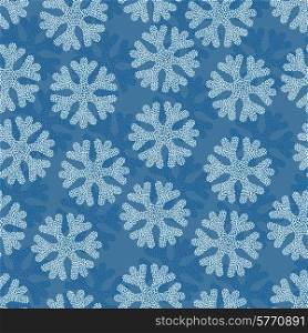Christmas and Holidays seamless pattern with snowflakes.