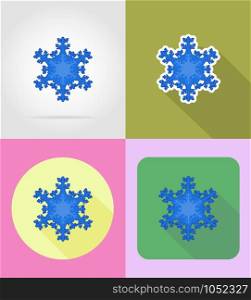 christmas and new year flat icons vector illustration isolated on background